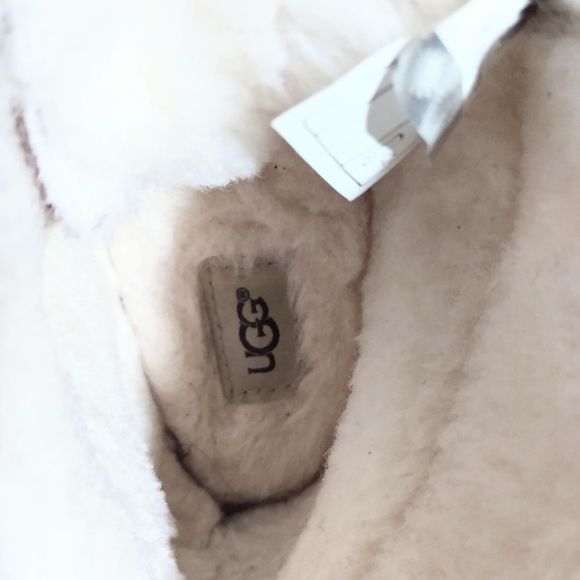 UGG Australia Kallen Suede Moc Toe Pom Pom Slippers  Size 5 Brown #1017541 - Picture 11 of 14